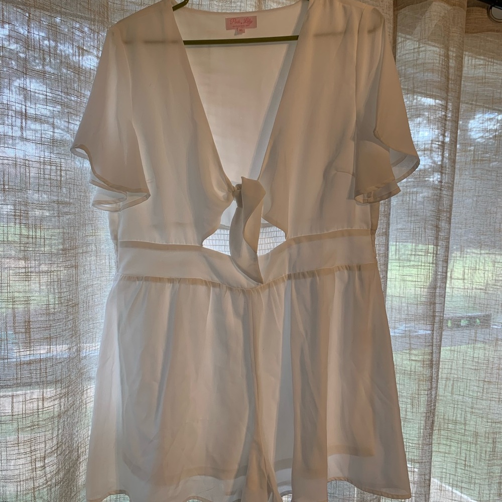 Pink Lily romper